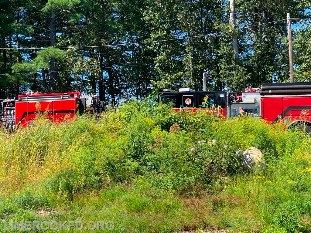 Engine 3 feeding Engine 8 at a Brush Fire 