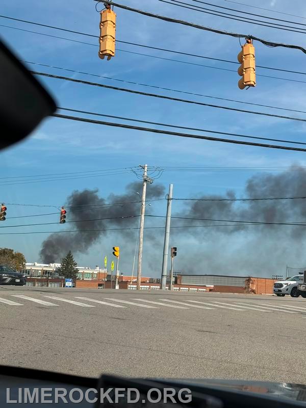 Smoke showing for Engine 3 responding to Route 295