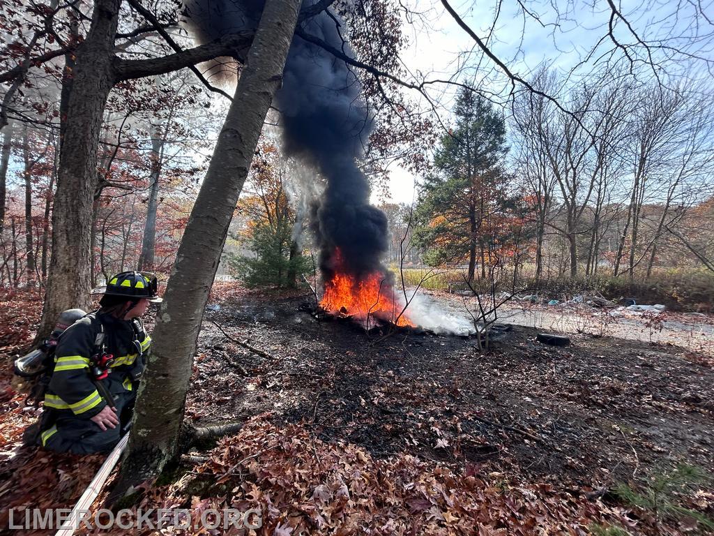 Route 295 Southbound Tire Fire 