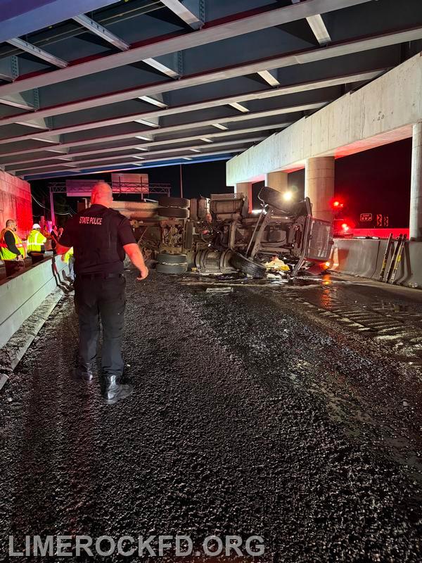 MVA Truck Rollover with Hazmat and Entrapment 5-26 and Saddle tank off load 